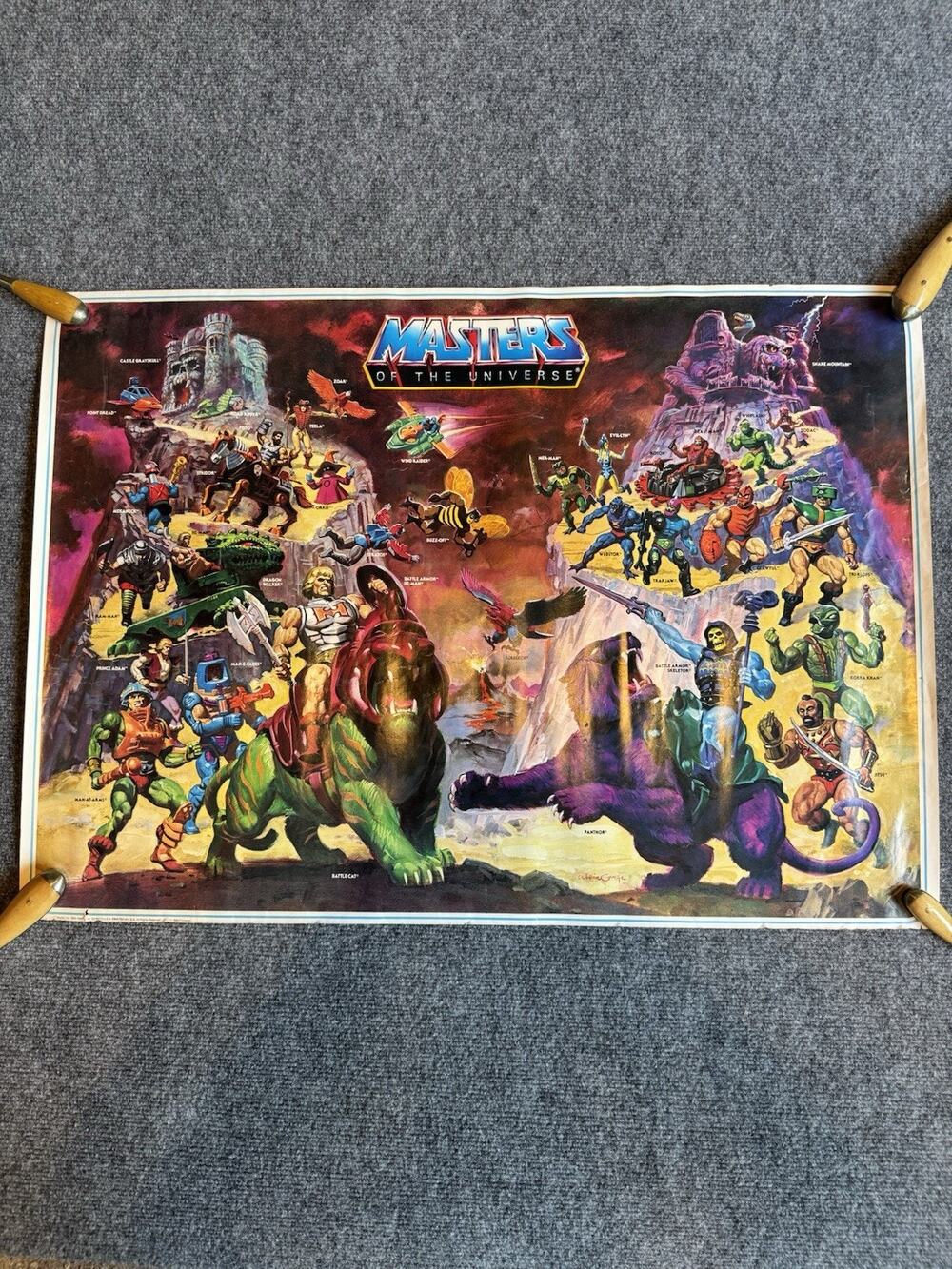 Masters Of The Universe MOTU Poster Original William George 32x23 1984 Filmation